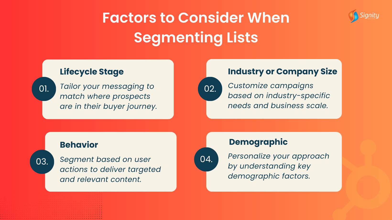 Lists Segmentation